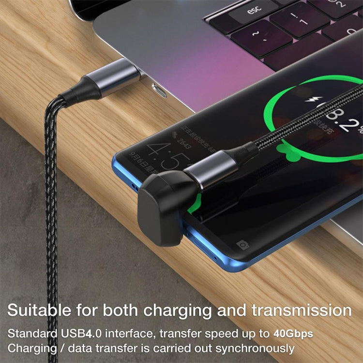40Gbps USB-C / Type-C 4.0 수컷 to 암컷 어댑터, Type-C 4.0 M to F 듀얼 엘보우