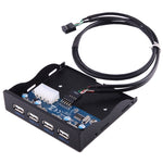 3.5인치 플로피 확장 베이 전면 패널 4포트 USB 2.0 허브 어댑터 커넥터