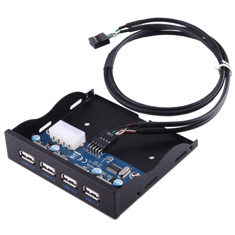 3.5인치 플로피 확장 베이 전면 패널 4포트 USB 2.0 허브 어댑터 커넥터