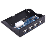 3.5인치 플로피 확장 베이 전면 패널 4포트 USB 2.0 허브 어댑터 커넥터