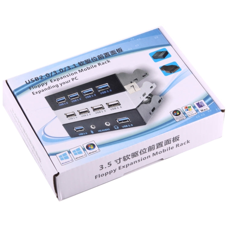 3.5인치 플로피 확장 베이 전면 패널 4포트 USB 2.0 허브 어댑터 커넥터