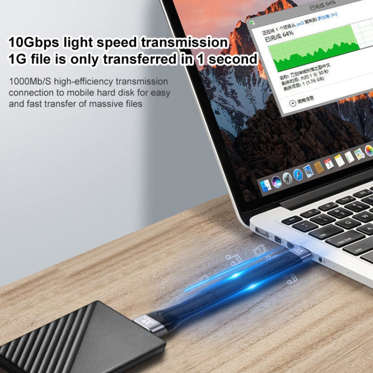 10Gbps USB 수컷-암컷 소프트 플랫 동기화 데이터 고속 충전 케이블, USB 수컷-암컷