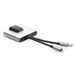 NK-1056Pro 3 in 1 8핀 + USB-C / Type-C 수컷 to 8핀 충전 + 이더넷 + 3.5mm 이어폰 암컷 어댑터, NK-1056Pro