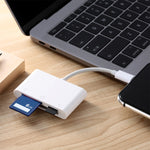 NK-1011 3 in 1 CF 카드 / TF 카드 / SD 카드 리더기 8핀 기기용, NK-1011