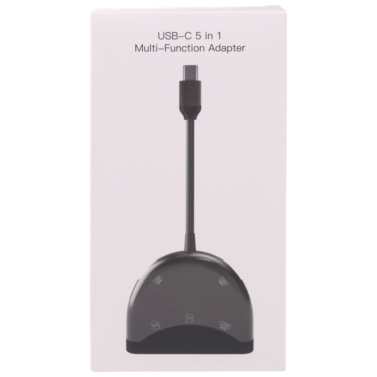 NK-3039 5-in-1 USB-C / Type-C 수컷 to TF / SD 카드 슬롯 + 3 USB 암컷 어댑터, NK-3039