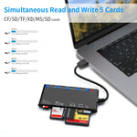 Rocketek CR7 USB3.0 다기능 카드 리더기 CF / XD / MS / SD / TF 카드 7 in 1, USB3.0