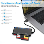Rocketek CR7 USB3.0 다기능 카드 리더기 CF / XD / MS / SD / TF 카드 7 in 1, USB3.0