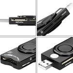 Rocketek SCR10 USB2.0 스마트 카드 / SD / TF / M2 / MS / SIM 카드 리더기, SCR10