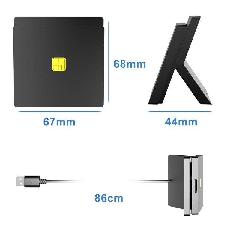 Rocketek CR319 USB 2.0 스마트 카드 / SIM 2 in 1 카드 리더기