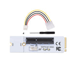 NGFF M.2 키 M에서 PCI-E 1X / 4X / 8X / 16X 그래픽 카드 마이닝 슬롯 어댑터 라이저 컨버터 카드 LED 및 4핀 전원 케이블 포함, VER003 4핀 전원 케이블 포함