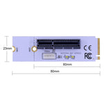 NGFF M.2 키 M에서 PCI-E 1X / 4X / 8X / 16X 그래픽 카드 마이닝 슬롯 어댑터 라이저 컨버터 카드 LED 및 4핀 전원 케이블 포함, VER003 4핀 전원 케이블 포함