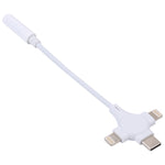 듀얼 8핀+USB-C/타입-C 수컷 to 3.5mm 암컷 디지털 오디오 어댑터 케이블