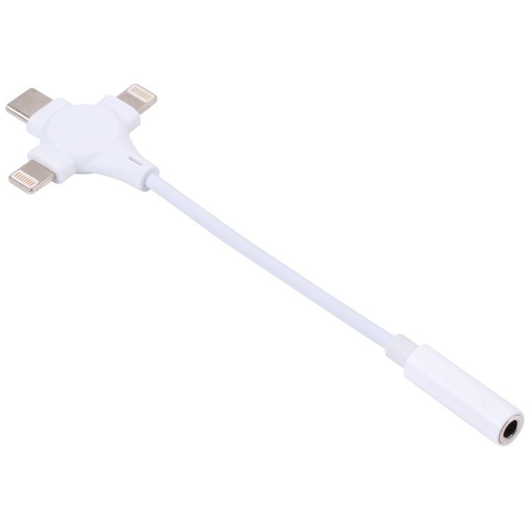 듀얼 8핀+USB-C/타입-C 수컷 to 3.5mm 암컷 디지털 오디오 어댑터 케이블