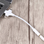 듀얼 8핀+USB-C/타입-C 수컷 to 3.5mm 암컷 디지털 오디오 어댑터 케이블