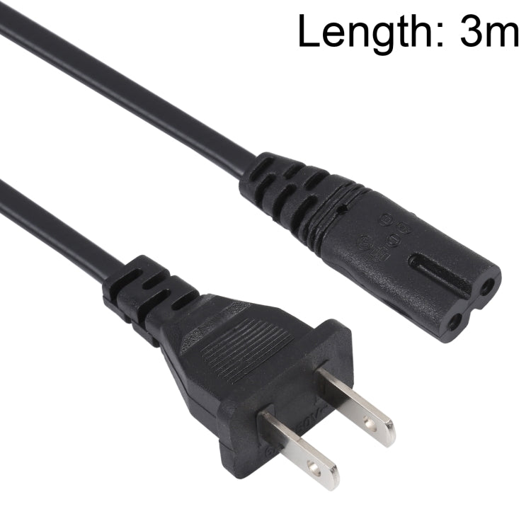 고품질 2핀 스타일 미국 노트북 AC 전원 코드, 길이: 3m, 2핀 스타일 미국 플러그, 길이: 3m
