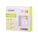 EDUP EP-AC1619 미니 무선 USB 600Mbps 2.4G / 5.8GHz 150M+433M 듀얼 밴드 WiFi 네트워크 카드 노트북 / 랩탑 / PC용, EP-AC1619 600Mbps (화이트), EP-AC1619 600Mbps (블랙)