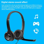 Logitech H390 USB 유선 헤드셋 스테레오 헤드폰 노이즈 캔슬링 마이크 포함