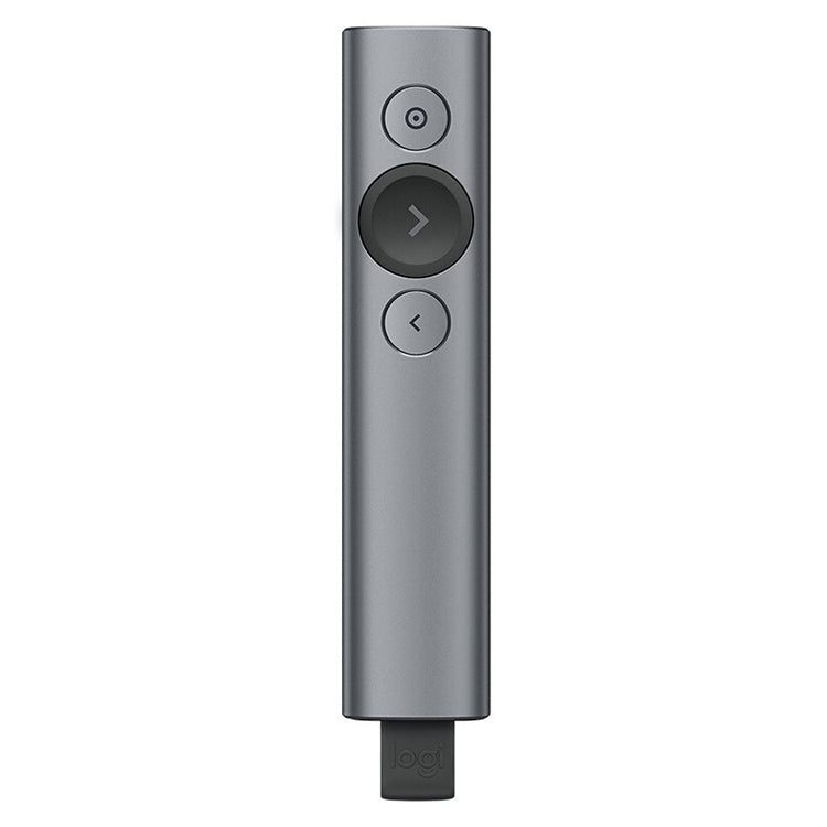 Logitech Spotlight 2.4GHz USB 무선 프레젠터 PPT 리모컨 플립 펜, Spotlight (그레이), Spotlight (골드)