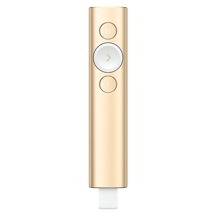 Logitech Spotlight 2.4GHz USB 무선 프레젠터 PPT 리모컨 플립 펜, Spotlight (그레이), Spotlight (골드)