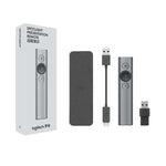 Logitech Spotlight 2.4GHz USB 무선 프레젠터 PPT 리모컨 플립 펜, Spotlight (그레이), Spotlight (골드)