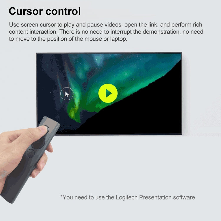Logitech Spotlight 2.4GHz USB 무선 프레젠터 PPT 리모컨 플립 펜, Spotlight (그레이), Spotlight (골드)