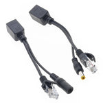 2 in 1 RJ45 POE 인젝터 및 스플리터 케이블 세트 2.1x 5.5mm 암 & 수 DC 잭 포함, 2.1x 5.5mm 암