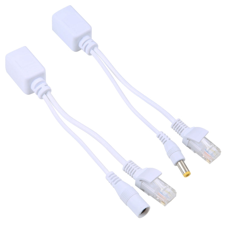2 in 1 RJ45 POE 인젝터 및 스플리터 케이블 세트 2.1x 5.5mm 암 & 수 DC 잭 포함, 2.1x 5.5mm 암