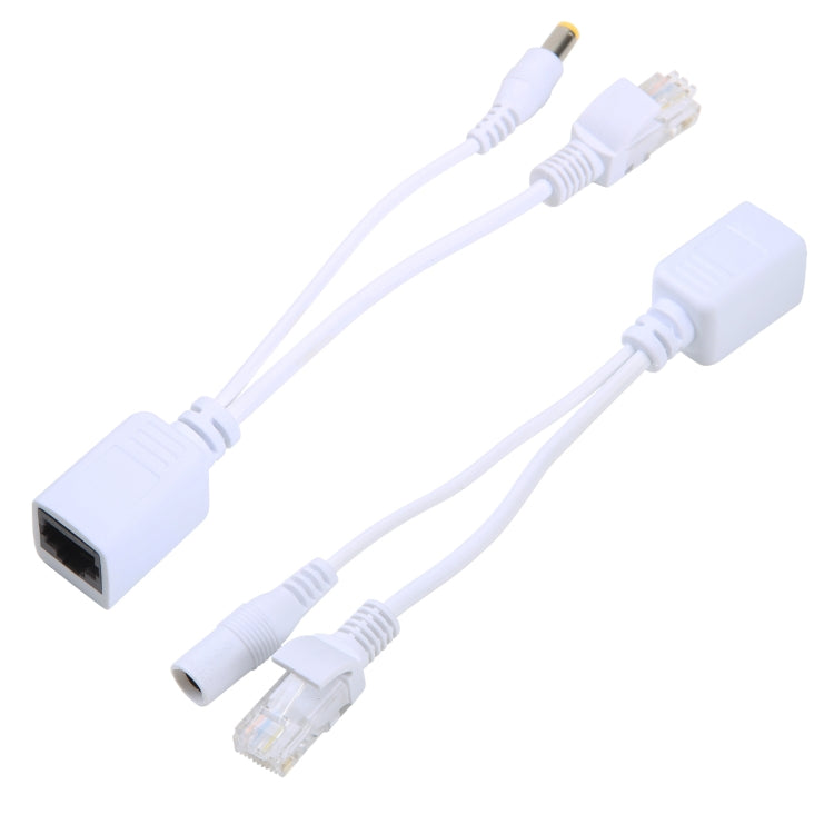 2 in 1 RJ45 POE 인젝터 및 스플리터 케이블 세트 2.1x 5.5mm 암 & 수 DC 잭 포함, 2.1x 5.5mm 암