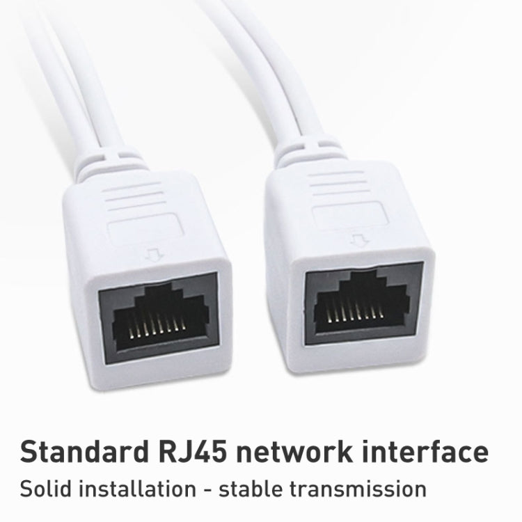 2 in 1 RJ45 POE 인젝터 및 스플리터 케이블 세트 2.1x 5.5mm 암 & 수 DC 잭 포함, 2.1x 5.5mm 암