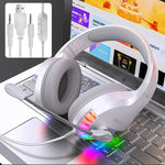 YINDIAO Q2 헤드마운트 유선 게임용 헤드셋 마이크 포함, 버전: 듀얼 3.5mm + USB, Q2 듀얼 3.5mm + USB(화이트)