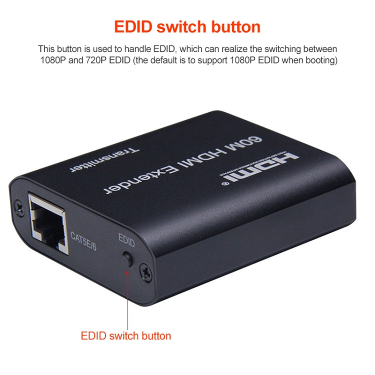 BOWU BW-HE60U 60m HDMI to RJ45 네트워크 익스텐더, 1080P 60m