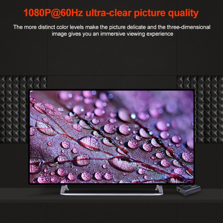 BOWU BW-HE60U 60m HDMI to RJ45 네트워크 익스텐더, 1080P 60m