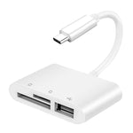 NK103TC 3 in 1 USB-C / Type-C 수컷 to SD + TF + USB 암컷 카메라 리더기, NK103TC
