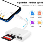 NK103TC 3 in 1 USB-C / Type-C 수컷 to SD + TF + USB 암컷 카메라 리더기, NK103TC