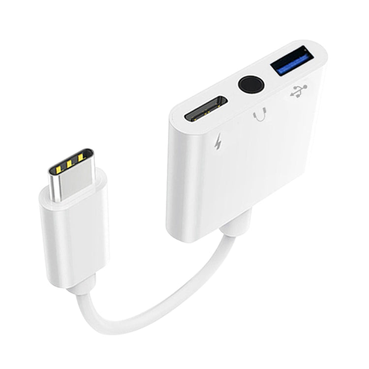 3 in 1 USB-C / Type-C 수컷 to Type-C + USB + 3.5mm 암컷 OTG 어댑터, 3 in 1 OTG 어댑터