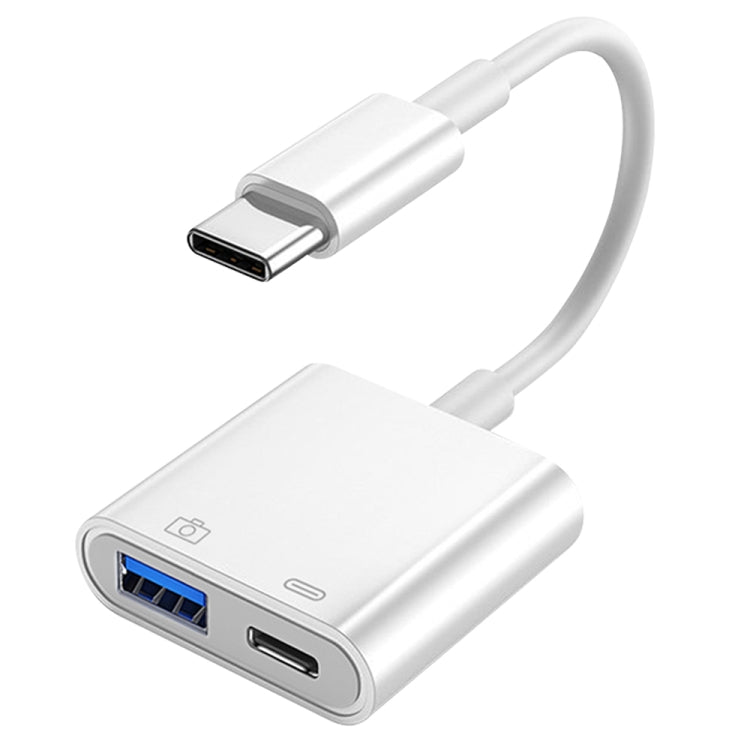S-211 2 in 1 USB-C / Type-C 수컷 to Type-C + USB 암컷 카메라 어댑터, S-211