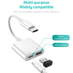 S-211 2 in 1 USB-C / Type-C 수컷 to Type-C + USB 암컷 카메라 어댑터, S-211