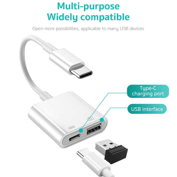 S-211 2 in 1 USB-C / Type-C 수컷 to Type-C + USB 암컷 카메라 어댑터, S-211