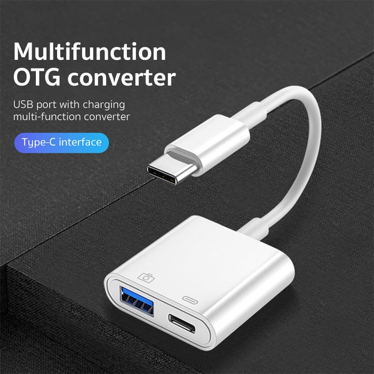 S-211 2 in 1 USB-C / Type-C 수컷 to Type-C + USB 암컷 카메라 어댑터, S-211