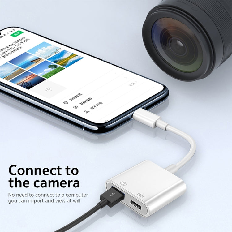 S-211 2 in 1 USB-C / Type-C 수컷 to Type-C + USB 암컷 카메라 어댑터, S-211