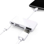 NK108LTC 4 in 1 USB-C 수컷 to SD + TF + USB + Type-C 암컷 카드 리더기, NK108LTC