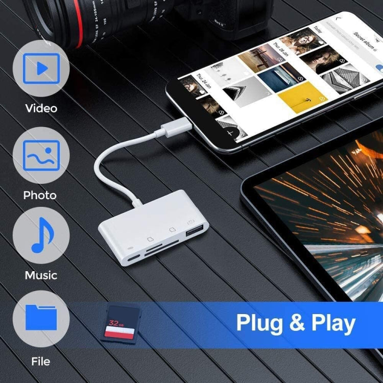 NK108LTC 4 in 1 USB-C 수컷 to SD + TF + USB + Type-C 암컷 카드 리더기, NK108LTC
