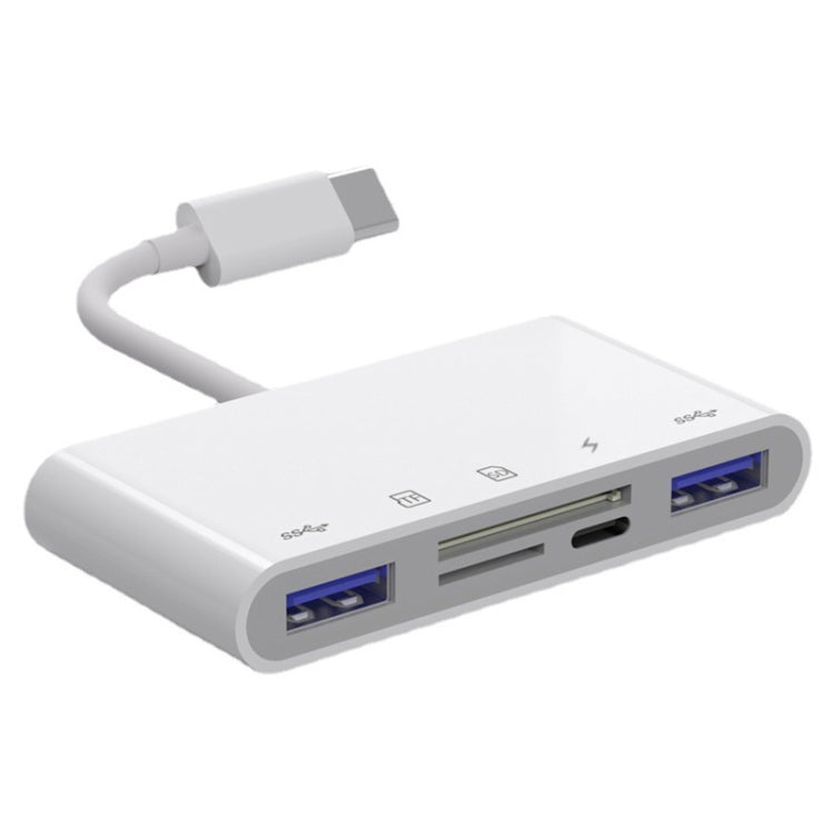 NK-1032TC 5 in 1 USB-C 수컷 to SD / TF / 2xUSB / Type-C 암컷 어댑터, NK1032TC