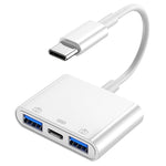 S-202 3 in 1 USB-C / Type-C 수컷 to Type-C + 2 x USB 암컷 카메라 어댑터, S-202