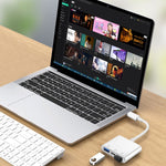 S-202 3 in 1 USB-C / Type-C 수컷 to Type-C + 2 x USB 암컷 카메라 어댑터, S-202