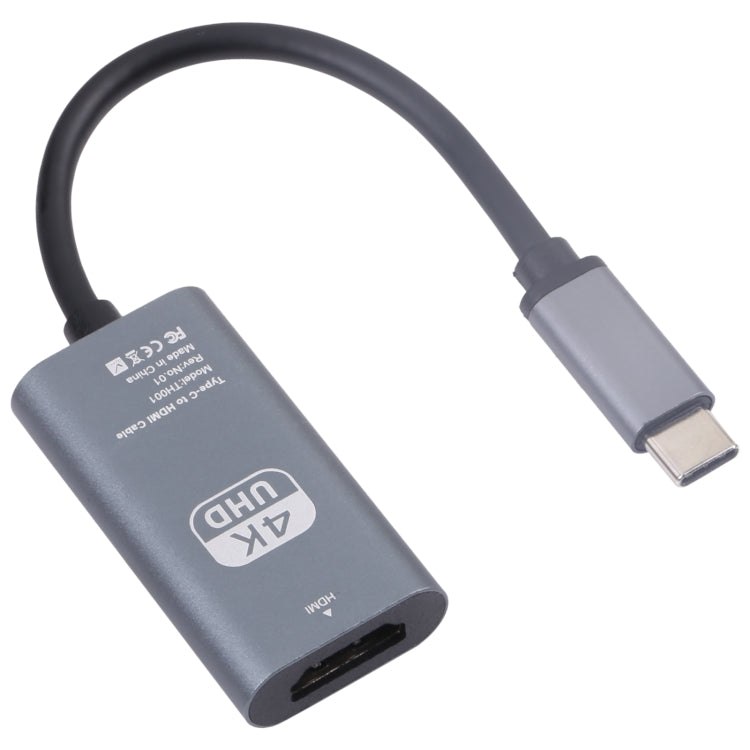 TH001 USB-C / Type-C 수컷 to HDTV 암컷 4K UHD 어댑터, TH001 (회색), TH001 (빨강)