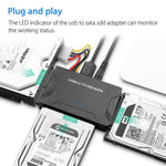SATA / IDE to USB 3.0 어댑터 2.5 / 3.5인치 하드 드라이브 어댑터 케이블 컨버터, US 플러그, PC2404, PC2404AU, PC2404EU, PC2404UK