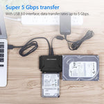 SATA / IDE to USB 3.0 어댑터 2.5 / 3.5인치 하드 드라이브 어댑터 케이블 컨버터, US 플러그, PC2404, PC2404AU, PC2404EU, PC2404UK