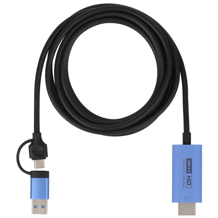 V05E USB 3.0 + USB-C / 타입-C to HDMI 어댑터 케이블, V05E