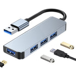 4-in-1 USB to USB3.0x4 허브 어댑터, 케이블 길이: 1.2m, BYL-2013U3 12cm